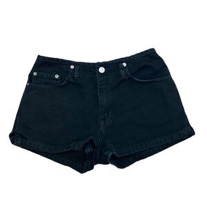 Vintage 90s Eunina black denim shorts